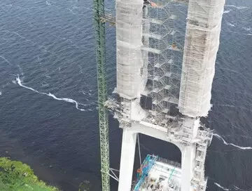 Pilares da ponte bioceânica chega aos 130 metros do lado brasileiro