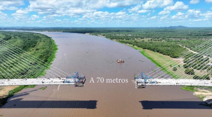 Contagem regressiva: ponte da Rota Bioceânica está a apenas 70 metros de unir Brasil e Paraguai
