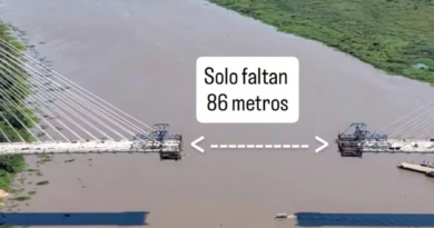 Faltam apenas 86 metros para unir as extremidades da Ponte Bioceânica