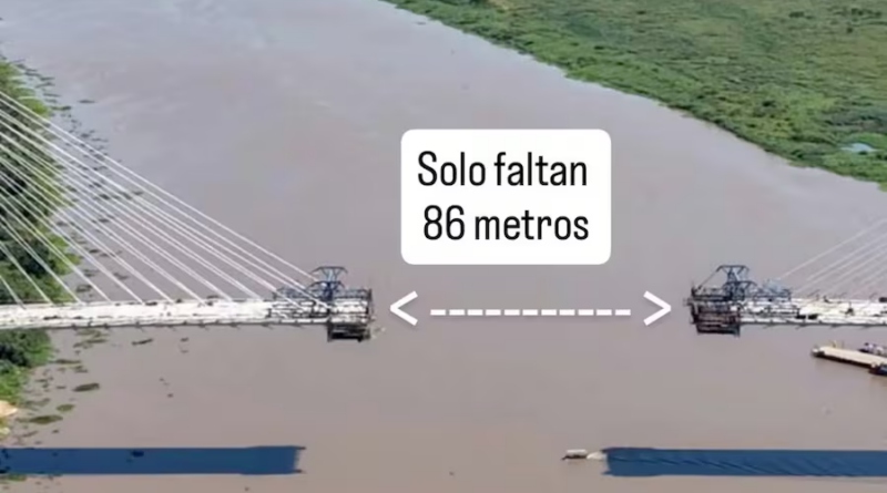 Faltam apenas 86 metros para unir as extremidades da Ponte Bioceânica