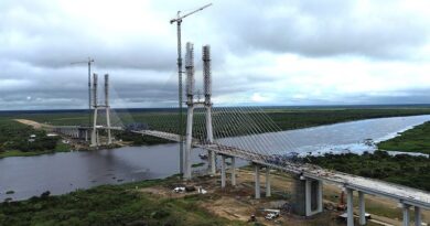 Ponte da Rota Bioceânica está a 5,6 metros da ligação final