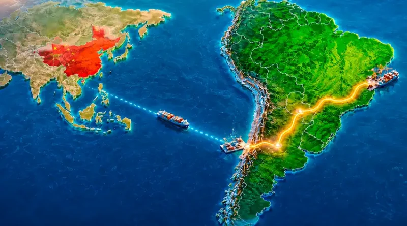 Um novo corredor de quase 4.000 km atravessará 4 países da América Latina e ligará 2 oceanos para fortalecer o comércio com a Ásia