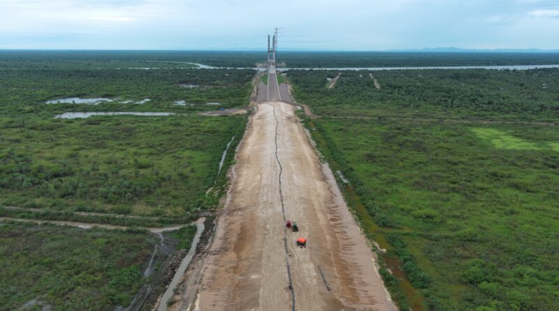 Obras de acesso à Ponte Bioceânica em Carmelo Peralta estão avançando em várias frentes